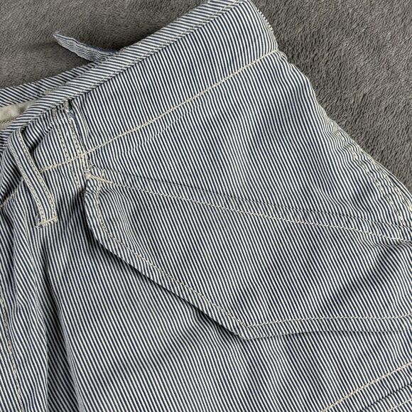 Polo Ralph Lauren Shorts Mens 38 Blue White Hickory Stripe Cargo Carpenter Work - Picture 4 of 16